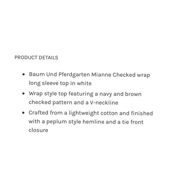 ❤️HP❤️ BAUM UND PFERDGARTEN MIANNE TOP SIZE 4. NWT - Picture 13 of 13